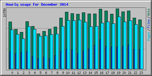 Hourly usage for December 2014