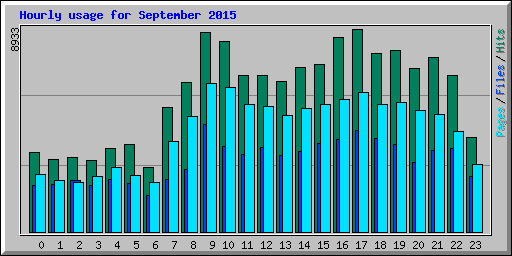 Hourly usage for September 2015