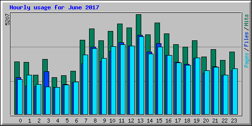 Hourly usage for June 2017