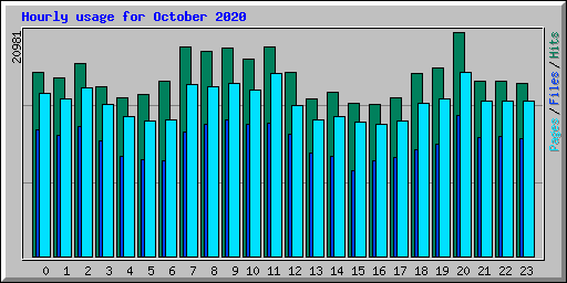 Hourly usage for October 2020