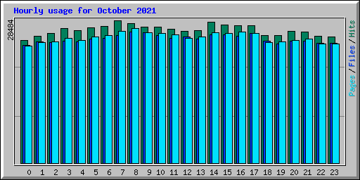Hourly usage for October 2021