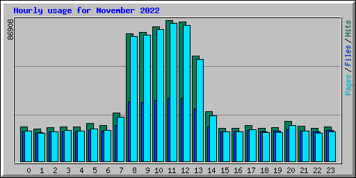 Hourly usage for November 2022