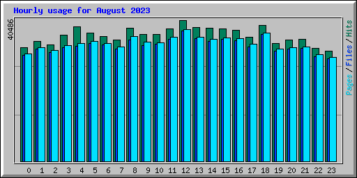 Hourly usage for August 2023