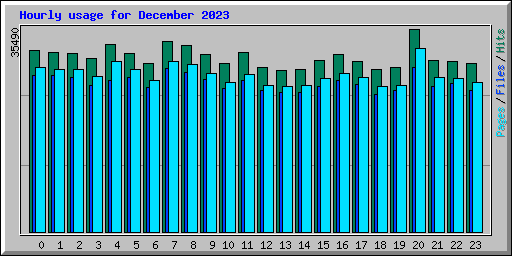 Hourly usage for December 2023
